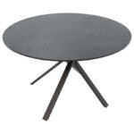 Tραπέζι Cerco pakoworld MDF μαύρο Φ120x75εκ - Image 3