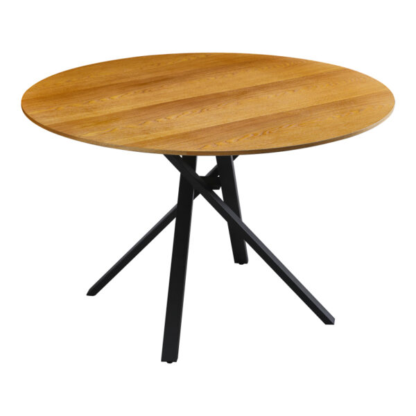 Tραπέζι Cerco pakoworld sonoma mdf και μαύρο μεταλλικό πόδι Φ120x75εκ - Image 2
