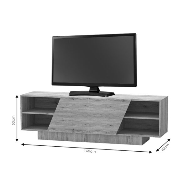 Έπιπλο τηλεόρασης Stevie pakoworld sonoma 160x40x50εκ - Image 5