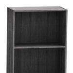 Βιβλιοθήκη Presley pakoworld σε ανθρακί-wenge απόχρωση 60x30x167εκ - Image 2