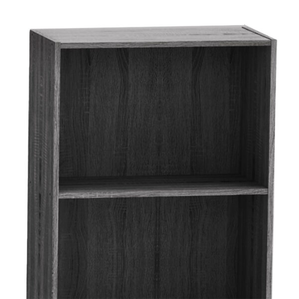 Βιβλιοθήκη Presley pakoworld σε ανθρακί-wenge απόχρωση 60x30x167εκ - Image 2
