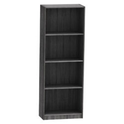 Βιβλιοθήκη Presley pakoworld σε ανθρακί-wenge απόχρωση 60x30x167εκ