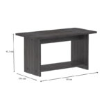 Τραπέζι Kumba pakoworld σε ανθρακί-wenge απόχρωση 80x40x42εκ - Image 5