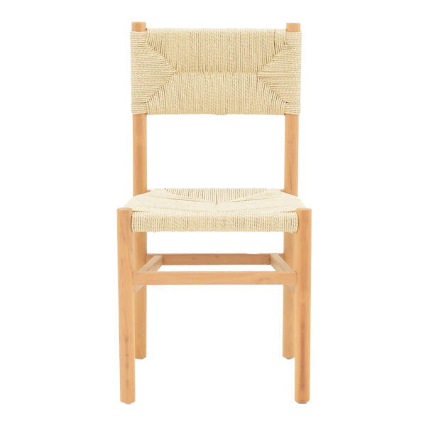 Καρέκλα Oarvine pakoworld φυσικό rubberwood-φυσικό σχοινί 46x52x88εκ - Image 4
