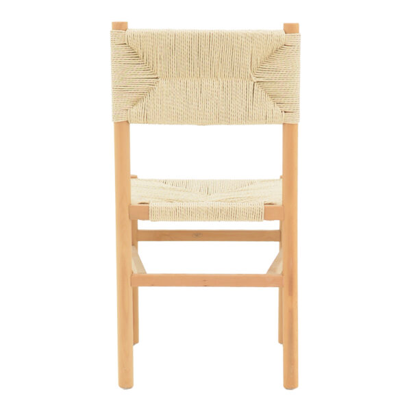 Καρέκλα Oarvine pakoworld φυσικό rubberwood-φυσικό σχοινί 46x52x88εκ - Image 5