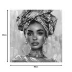 Πίνακας σε καμβά Turban Inart 80x3x80εκ - Image 2