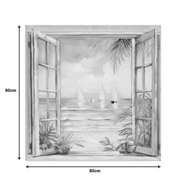 Πίνακας σε καμβά Deive Ι  Inart 80x3x80εκ - Image 2