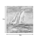 Πίνακας σε καμβά Siedo Inart με πλαίσιο 70x3.5x70εκ - Image 2