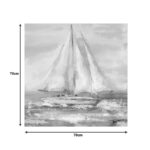 Πίνακας σε καμβά Siedo I Inart με πλαίσιο 70x3.5x70εκ - Image 2