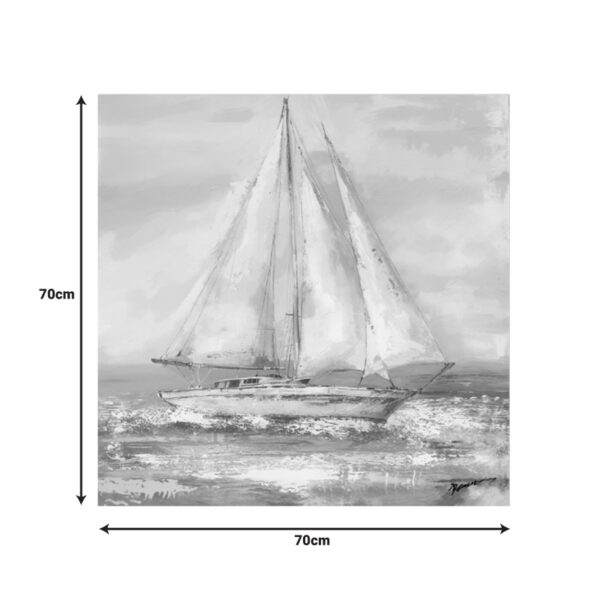 Πίνακας σε καμβά Siedo I Inart με πλαίσιο 70x3.5x70εκ - Image 2