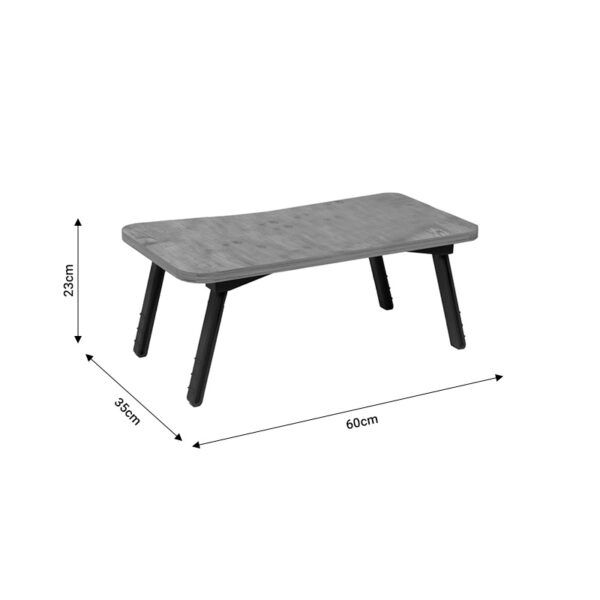 Τραπεζάκι για Laptop Rahe pakoworld oak μελαμίνης- μαύρο μέταλλο 60x35x23εκ - Image 3