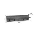 Κρεμάστρα τοίχου Esform pakoworld oak μελαμίνης 80x11x18εκ - Image 4