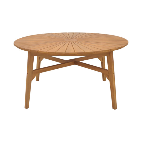 Τραπέζι Colen pakoworld teak ξύλο σε φυσική απόχρωση Φ150x75εκ - Image 2