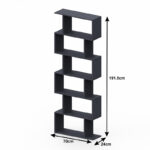 Βιβλιοθήκη Sezen pakoworld σε oak απόχρωση 70x24x191.5εκ - Image 3