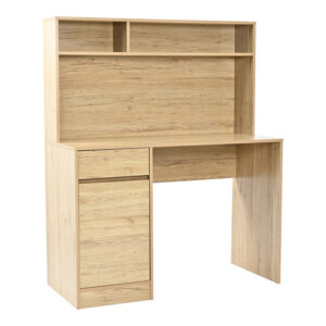 Γραφείο εργασίας Secreta pakoworld με ράφι σε oak απόχρωση 110x50x135εκ