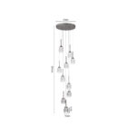 Inlight Κρεμαστό φωτιστικό LED 10*10W από χρυσαφί μέταλλο και ακρυλικό D:30x200cm (4077-10-Golden) - Image 3