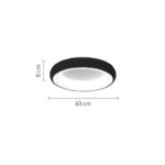 InLight Πλαφονιέρα οροφής LED 36W 3CCT (by tuya) από μαύρο και λευκό ακρυλικό D:60W (42020-A-Black) - Image 2