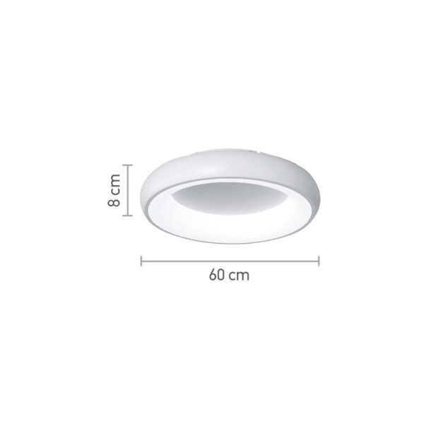InLight Πλαφονιέρα οροφής LED 36W 3CCT από λευκό ακρυλικό D:60cm (42020-A-White) - Image 3