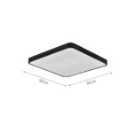 InLight Πλαφονιέρα οροφής LED 32W 3CCT (by switch on base) από γκρί μέταλλο και ακρυλικό D:50cm (42034-Gray)
