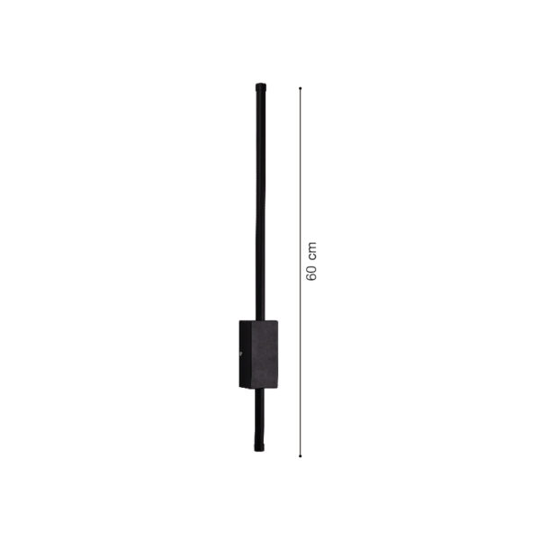 Inlight Επιτοίχιο φωτιστικό LED 12W 3CCT από μαύρο μέταλλο (43045-BL) - Image 2