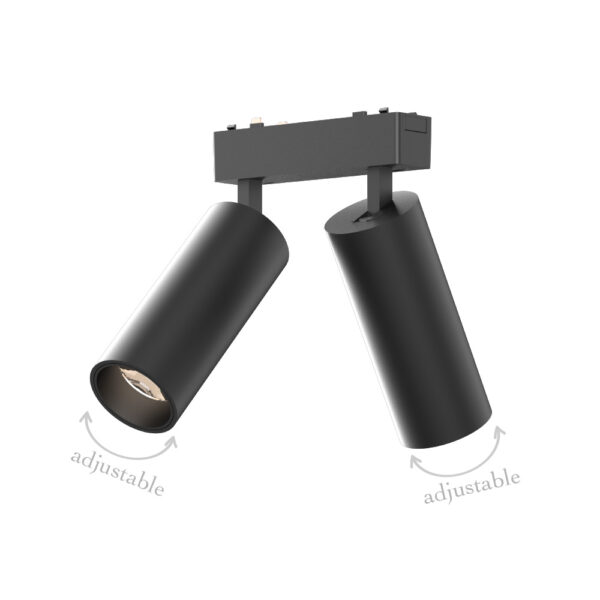 InLight Φωτιστικό LED 2x9W 3CCT για Ultra-Thin μαγνητική ράγα σε μαύρη απόχρωση D:16cmX4,4cm (T05205-BL) - Image 3
