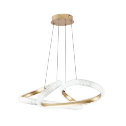 Inlight Κρεμαστό φωτιστικό LED 40W 3CCT (by switch on base) σε χρώμιο D:60cm (6100-Golden)
