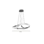 Inlight Κρεμαστό φωτιστικό LED 40W 3CCT (by switch on base)  σε χρώμιο D:60cm (6101-Chrome) - Image 2