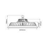 ^LED HIGH BAY ADJUSTABLE WATTAGE 60/80/100W 200LM/W 5000K 90° 230V AC IP65 Ra>70 50.000HRS - Image 2