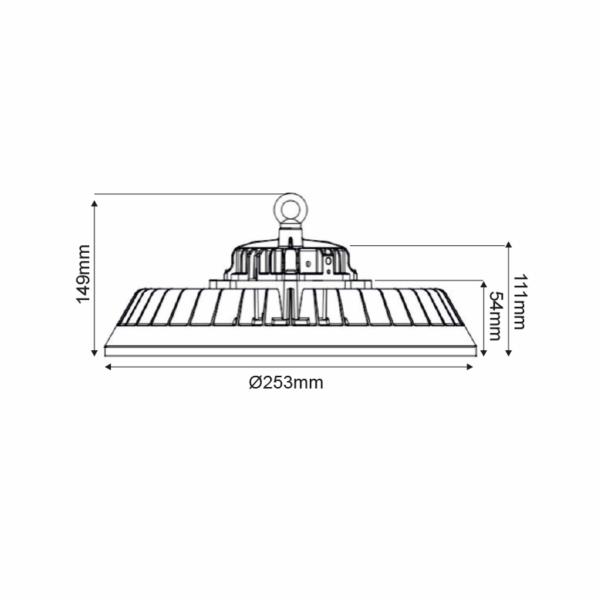^LED HIGH BAY ADJUSTABLE WATTAGE 60/80/100W 200LM/W 5000K 90° 230V AC IP65 Ra>70 50.000HRS - Image 2