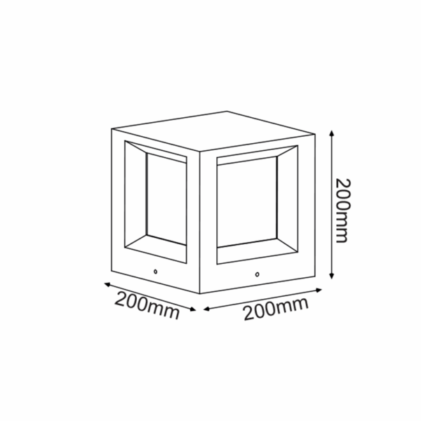 ^ΦΩΤΙΣΤΙΚΟ ΚΗΠΟΥ 200MM IP65 Ε27 Max.7W ΜΑΥΡΟ ΤΣΙΜΕΝΤΟ & PC ΚΑΛΥΜΜΑ - Image 2