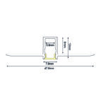 LATE ULTRA MINI TRIMLESS ΠΡΟΦΙΛ ΑΛΟΥΜΙΝΙΟΥ ΜΕ ΟΠΑΛ PC ΚΑΛΛΥΜΑ 2m/pc - Image 2