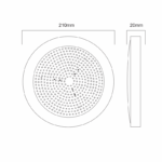 ^ LED ΠΛΑΣΤΙΚΟ Φ/Σ ΠΙΣΙΝΑΣ 20W 3000K 2100LM 110° IP68 12V DC Φ210Χ20mm - Image 2