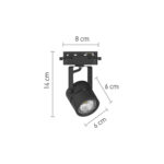 InLight Σποτ Ράγας Μαύρο 1XGU10 D:8cmX14cm (T00600-BL) - Image 2