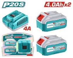 TOTAL ΕΠΑΓΓ. ΣΕΤ 2τεμ ΜΠΑΤ. TFBLI2002 Li-ion 20V/4Ah + 1τεμ ΦΟΡΤΙΣΤΗΣ TFCLI20411E (TFBCPK1424)