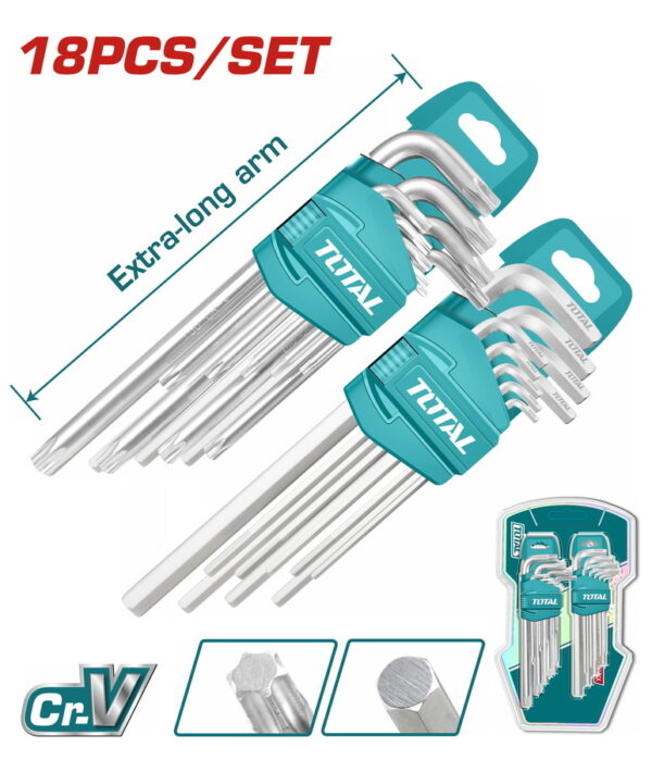 TOTAL ΣΕΤ ΑΛΛΕΝ  + TORX 18ΤΕΜ (THT106KT0181)
