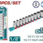 TOTAL ΕΠΑΓΓ. ΣΕΤ ΚΑΡΥΔΑΚΙΑ 1/2" 10ΤΕΜ (THT121101)
