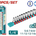 TOTAL ΕΠΑΓΓ. ΣΕΤ ΚΑΡΥΔΑΚΙΑ 1/4" 10ΤΕΜ (THT1411023)
