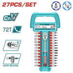 TOTAL ΕΠΑΓΓ. ΣΕΤ ΚΑΣΤΑΝΙΑ 1/4" ΜΕ ΚΑΡΥΔΑΚΙΑ 27 ΤΕΜ (THT141271)