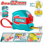 TOTAL ΕΠΑΓΓ. ΜΕΤΡΟΤΑΙΝΙΑ 8m X 32mm ΜΕΤΡΙΚΟ & ΙΝΤΣΑ (TMT80832)
