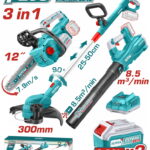 TOTAL ΕΠΑΓΓ. ΣΕΤ ΑΛΥΣΟΠΡΙΟΝΟ + ΘΑΜΝΟΚΟΠΤΙΚΟ + ΦΥΣΗΤΗΡΑΣ ΜΠΑΤ. Li-ion 20V (TOSLI241189E)