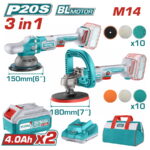 TOTAL ΕΠΑΓΓ. ΣΕΤ ΓΩΝΙΑΚΩΝ ΑΛΟΙΦΑΔΟΡΩΝ ΜΠΑΤ. Li-ion 20V (TOSLI241191E)