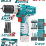 TOTAL ΕΠΑΓΓ. ΔΡΑΠ/ΒΙΔΟ ΚΡΟΥΣΤΙΚΟ ΜΠΑΤ. Li-ion 12V / 1.5Ah / 20Nm / 2 ΜΠΑΤ Type-C (TOSLI241197E)