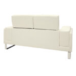 Καναπές Shea pakoworld 2θέσιος PU ivory-inox 158x80x87εκ - Image 6