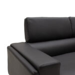Καναπές Shea pakoworld 2θέσιος pu μαύρο-inox 158x80x87εκ - Image 3