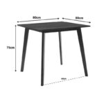 Τραπέζι Benson pakoworld MDF σε καρυδί απόχρωση 80x80x75εκ - Image 5