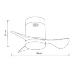 it-Lighting Elsinore 15W 3CCT LED Fan Light in Black with Wooden Color (102000480) - Image 2