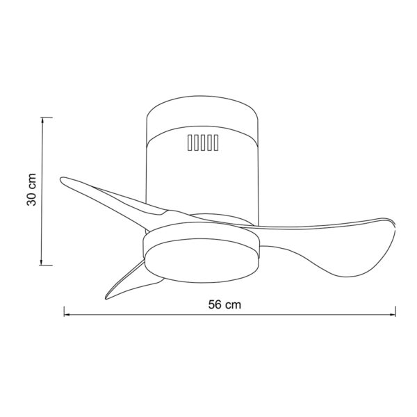 it-Lighting Elsinore 15W 3CCT LED Fan Light in Black with Wooden Color (102000480) - Image 2