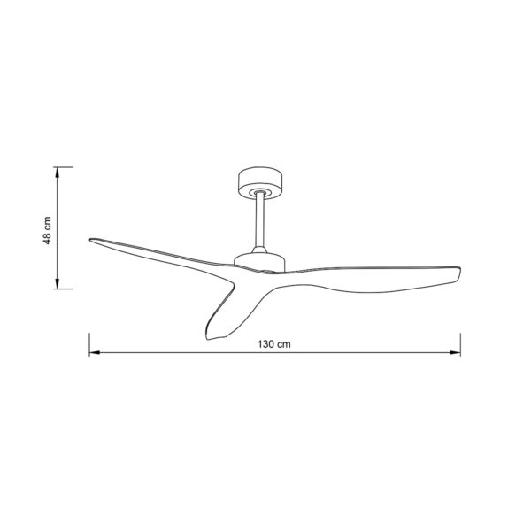 it-Lighting Trent - Fan in White and wooden Color (102000615) - Image 2