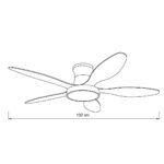 it-Lighting Denali 24W 3CCT LED Fan Light in White and wooden Color (102000710) - Image 2