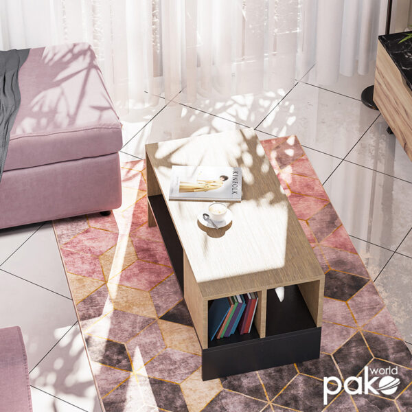 Τραπέζι σαλονιού Naya pakoworld sonoma-ανθρακί 93x46x43εκ - Image 2
